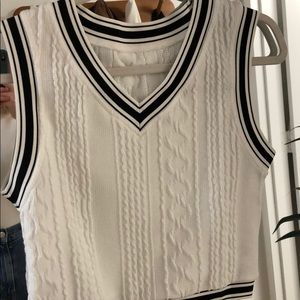 White knit vest